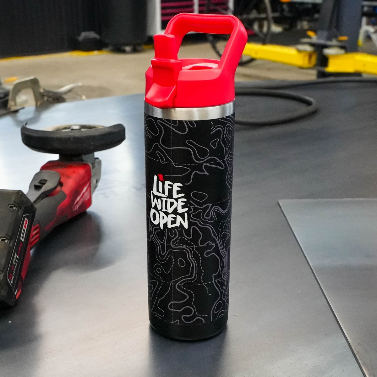 Black Topo Camo 20oz Insulated Bottle