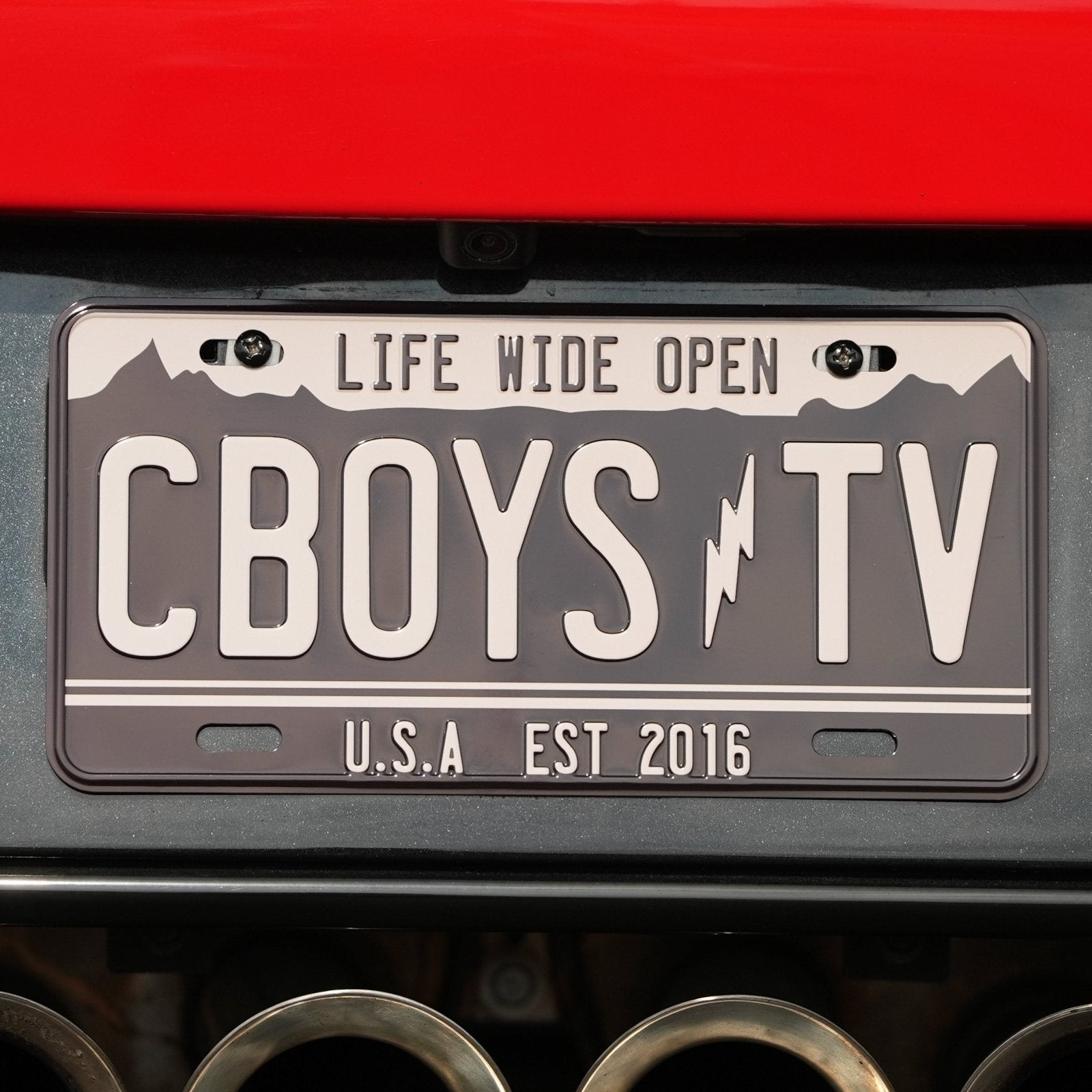 CBOYSTV Blackout License Plate