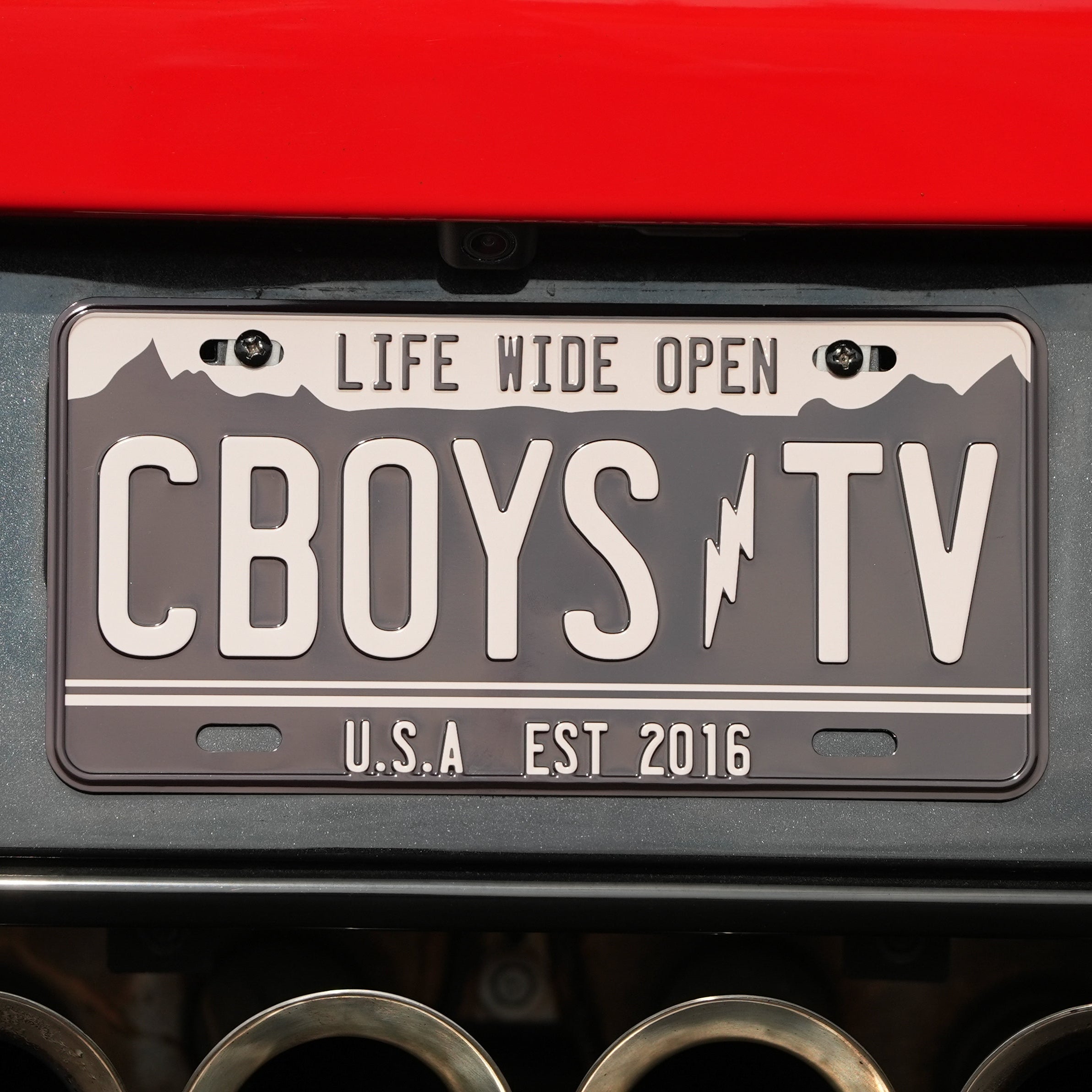 CBOYSTV Blackout License Plate