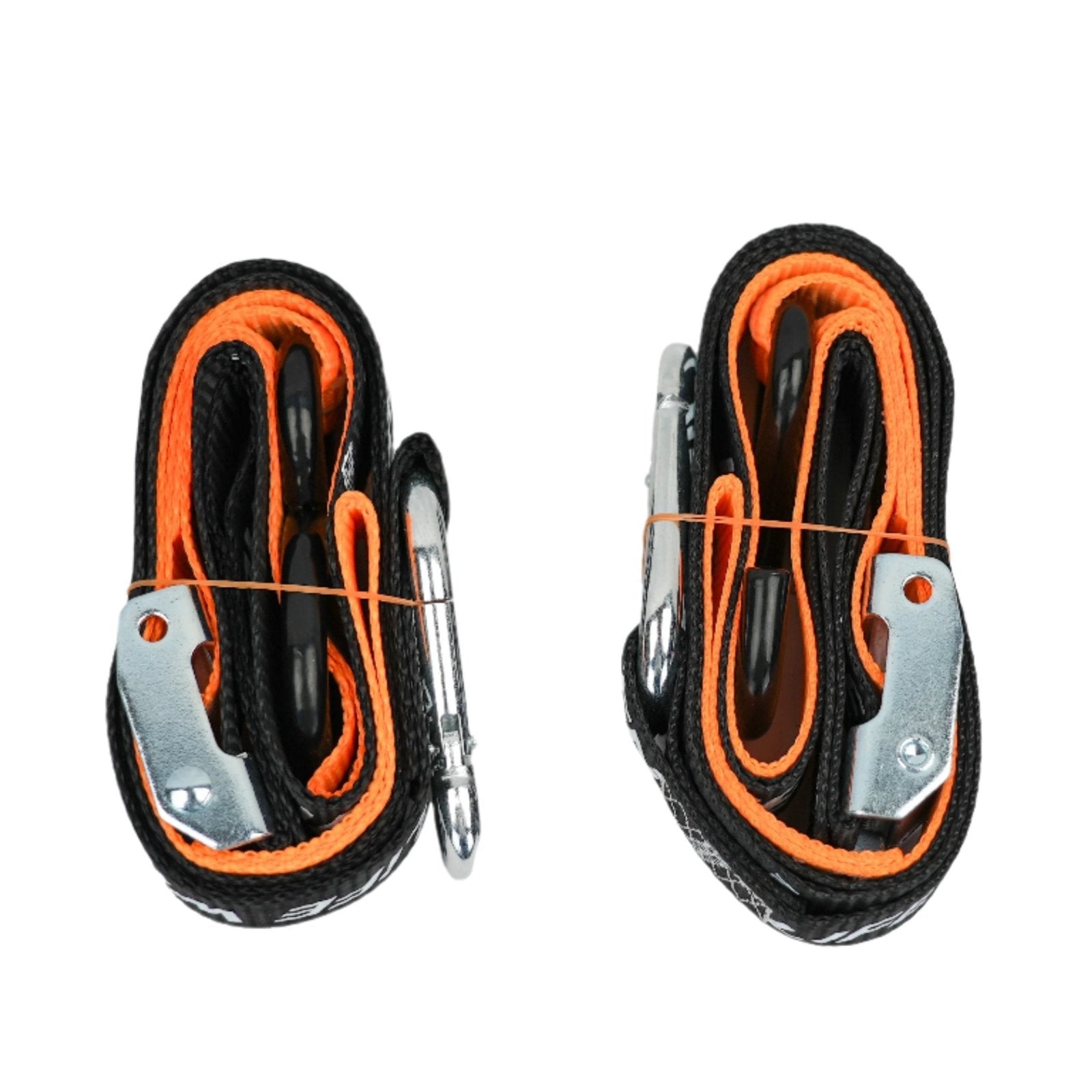 Soft Loop Tie-Down Straps - Orange & Black