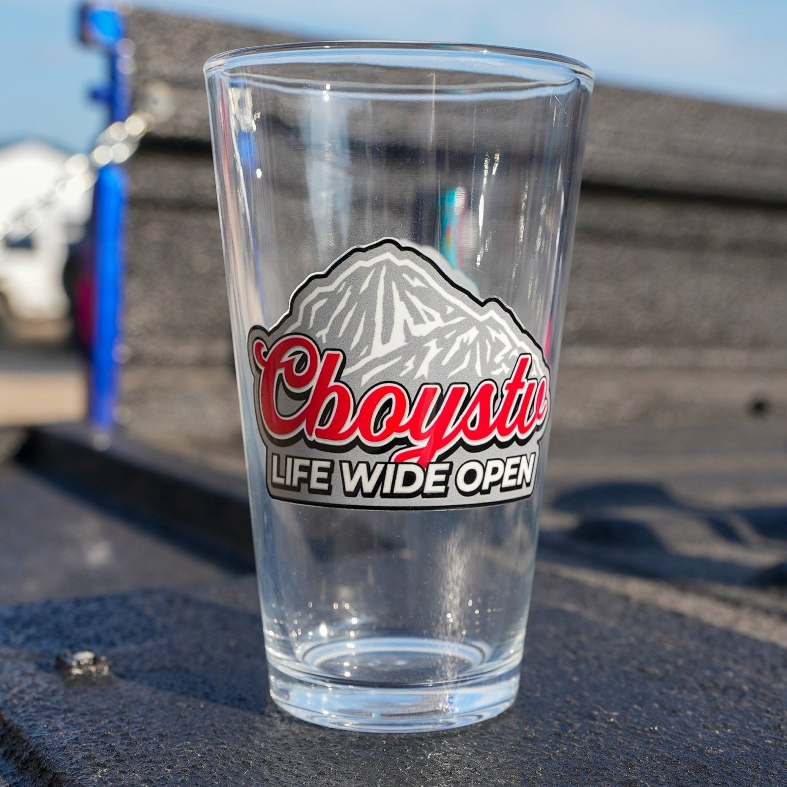 Silver Bullet Shaker pint glass