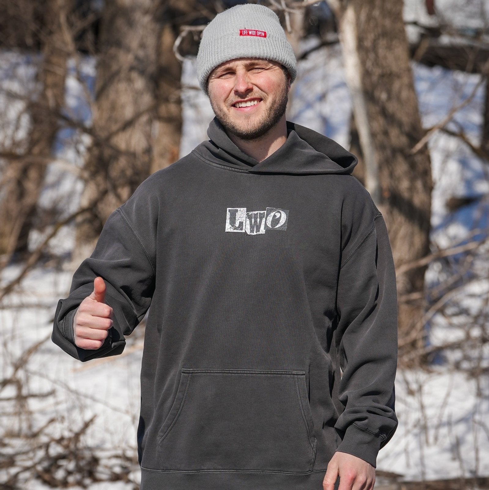 Greyscale Ransom Note Hoodie