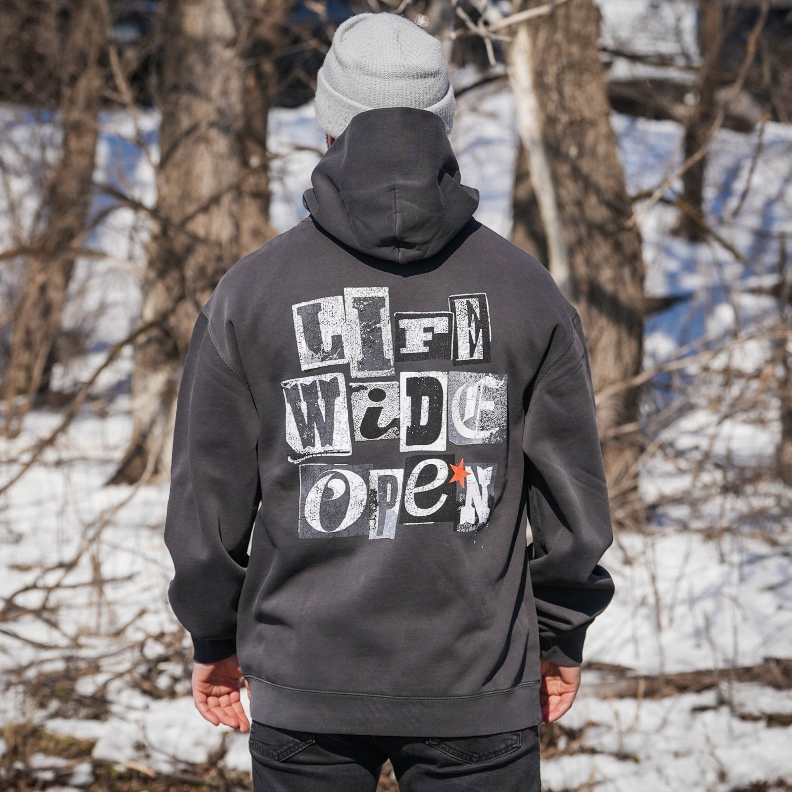 Greyscale Ransom Note Hoodie