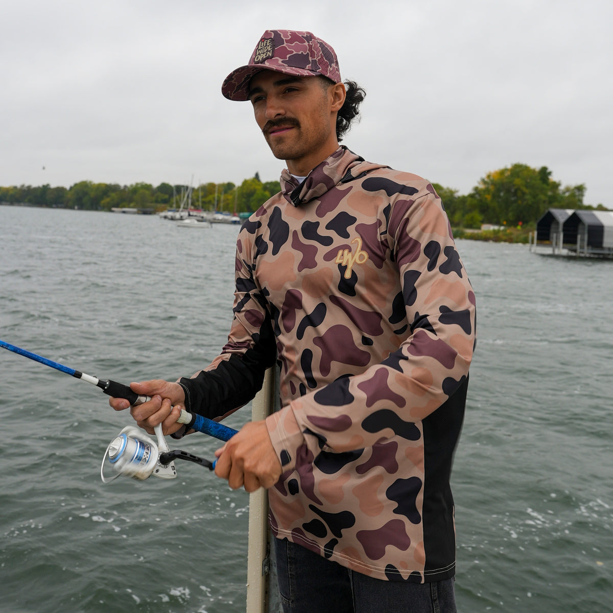 Duck Camo Lightweight Fishing Hoodie