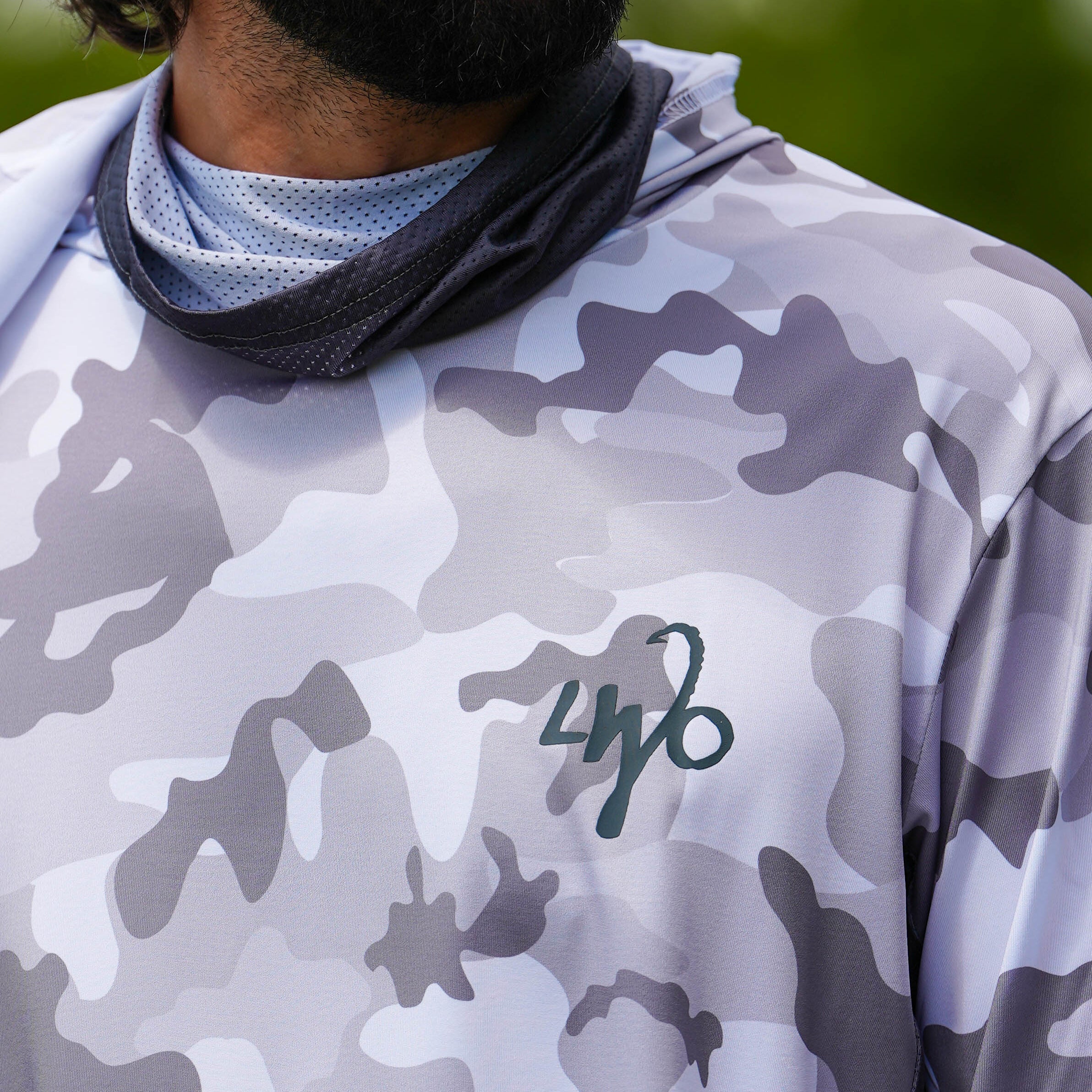 White Camo Lightweight Fishing Hoodie