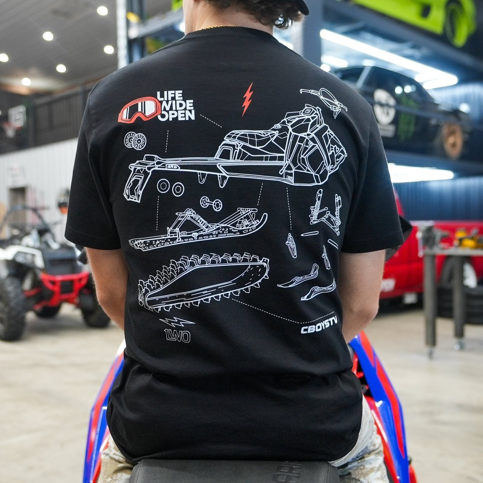 Snowmobile Blowup Tee