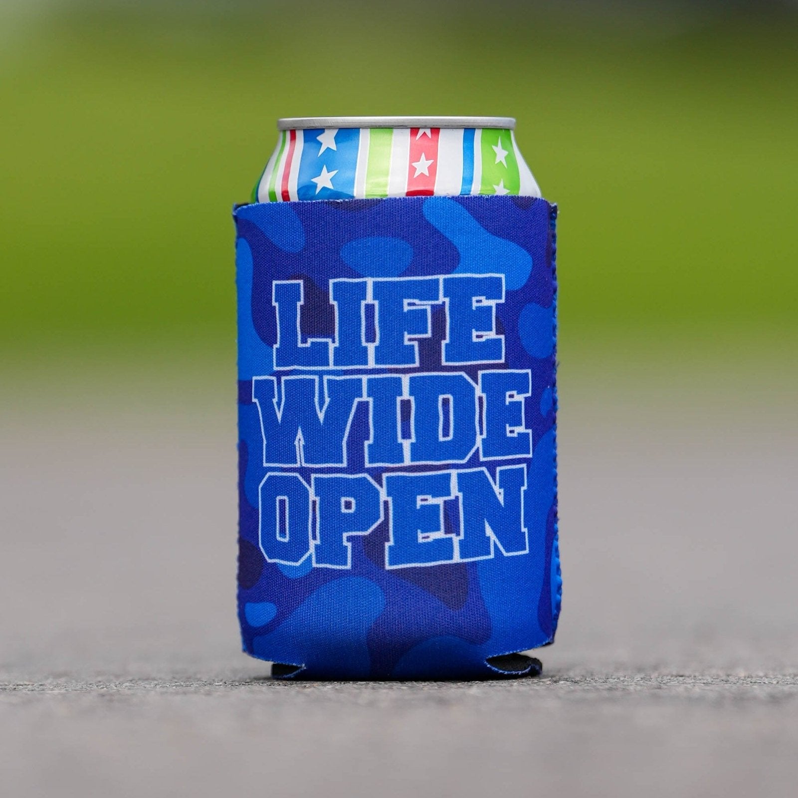 Blue Camo Can Koozie