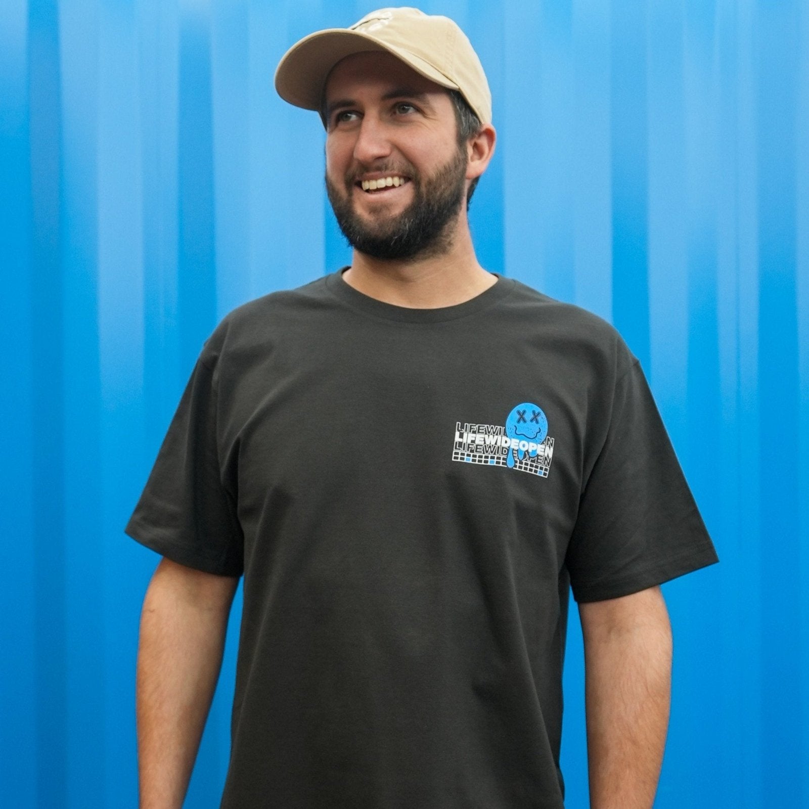 Blue Stacker Tee