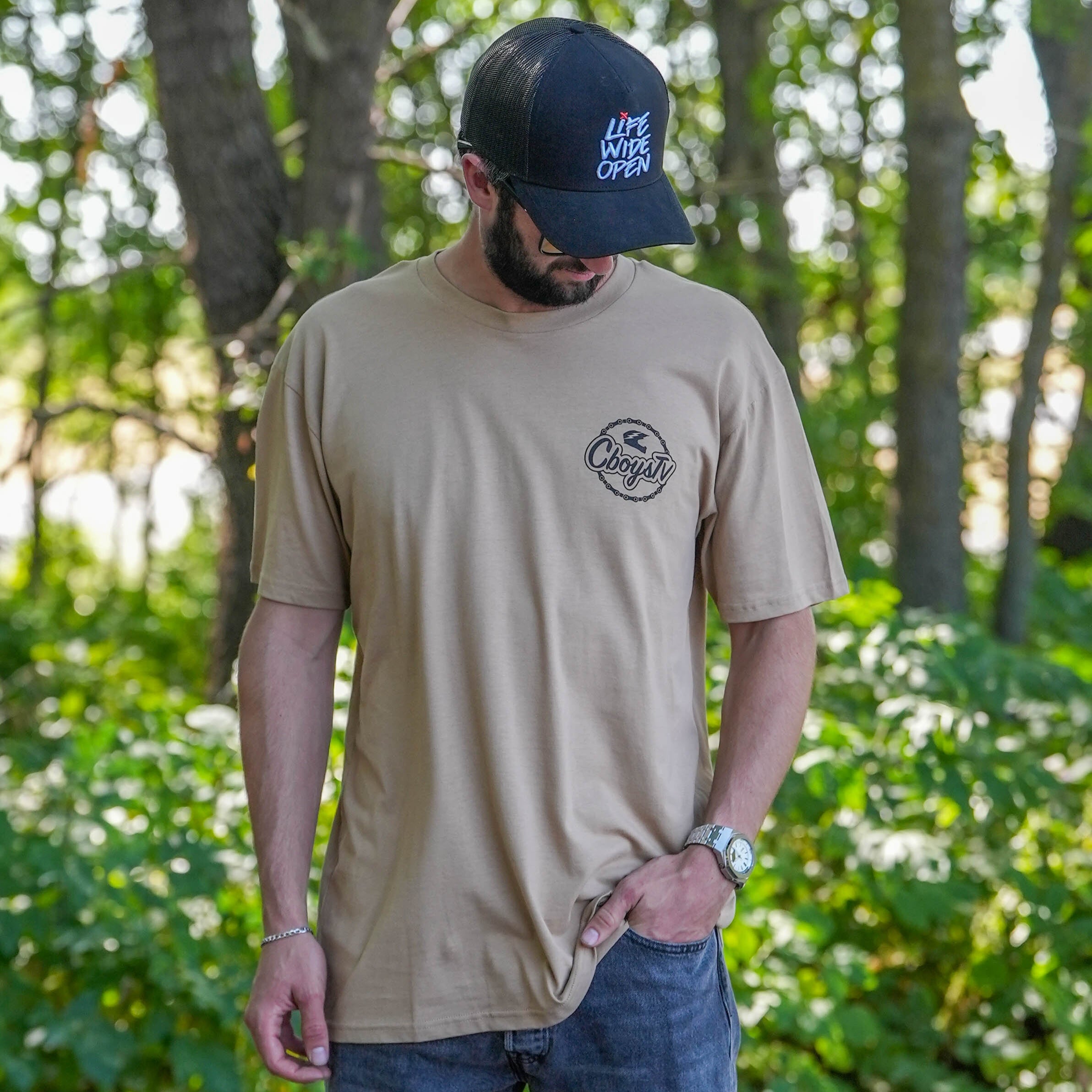 Khaki Chain Gang Tee