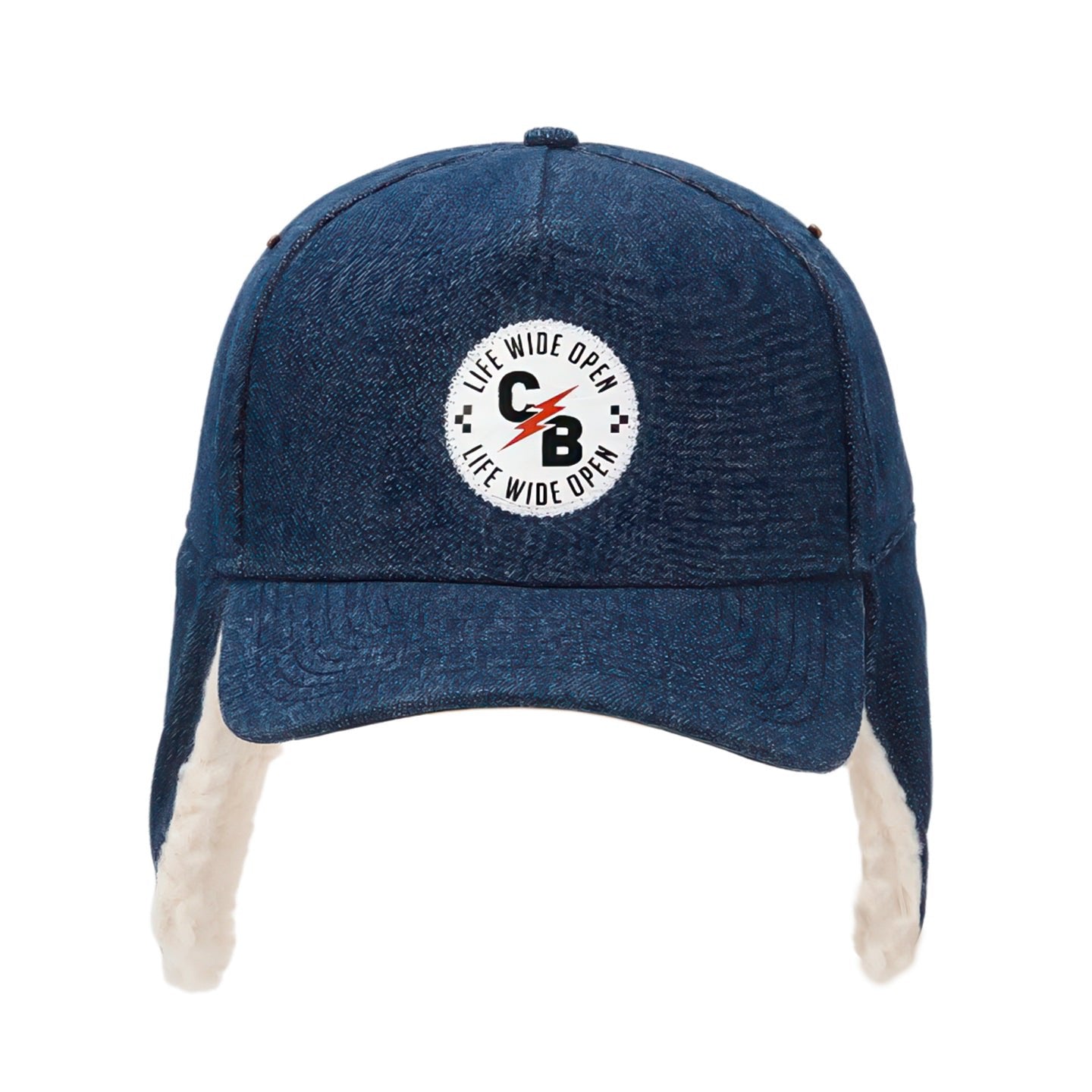 Denim Insulated Curved Brim Flap Hat