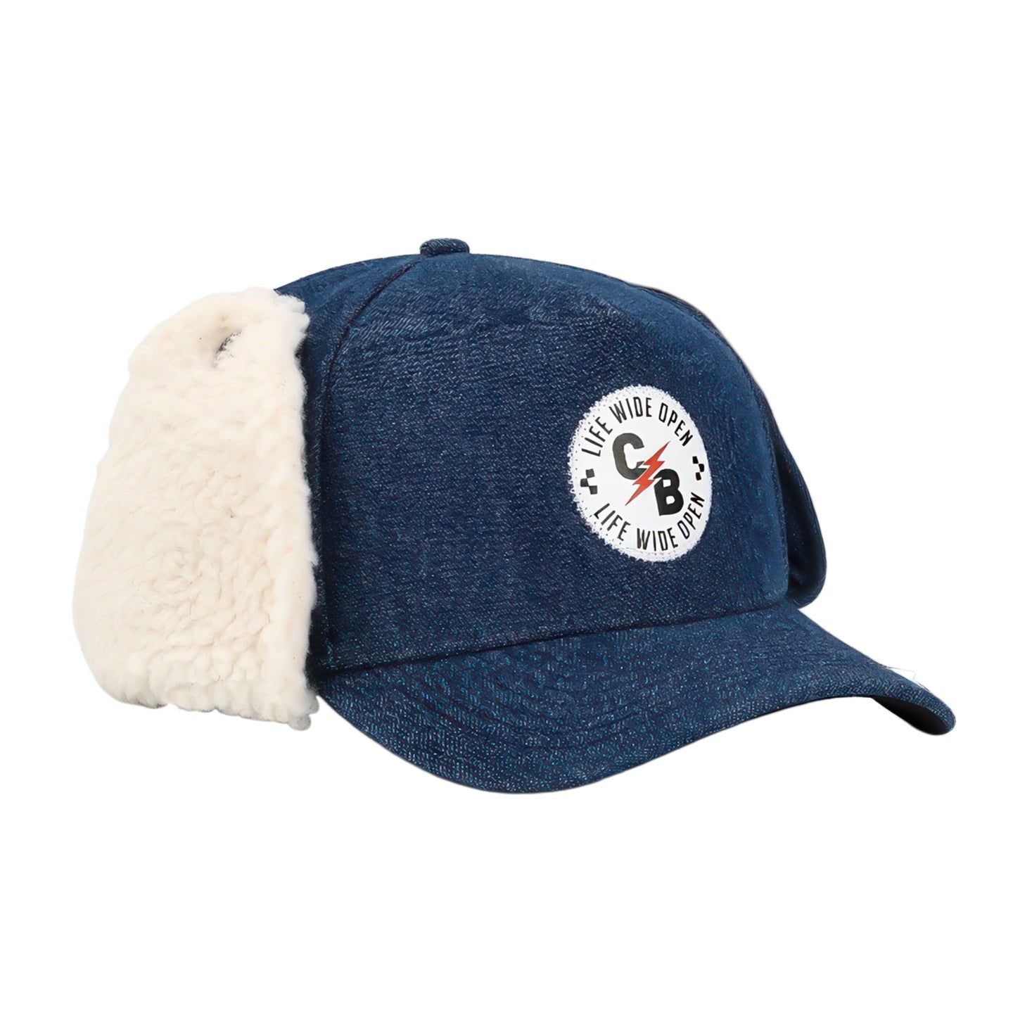 Denim Insulated Curved Brim Flap Hat