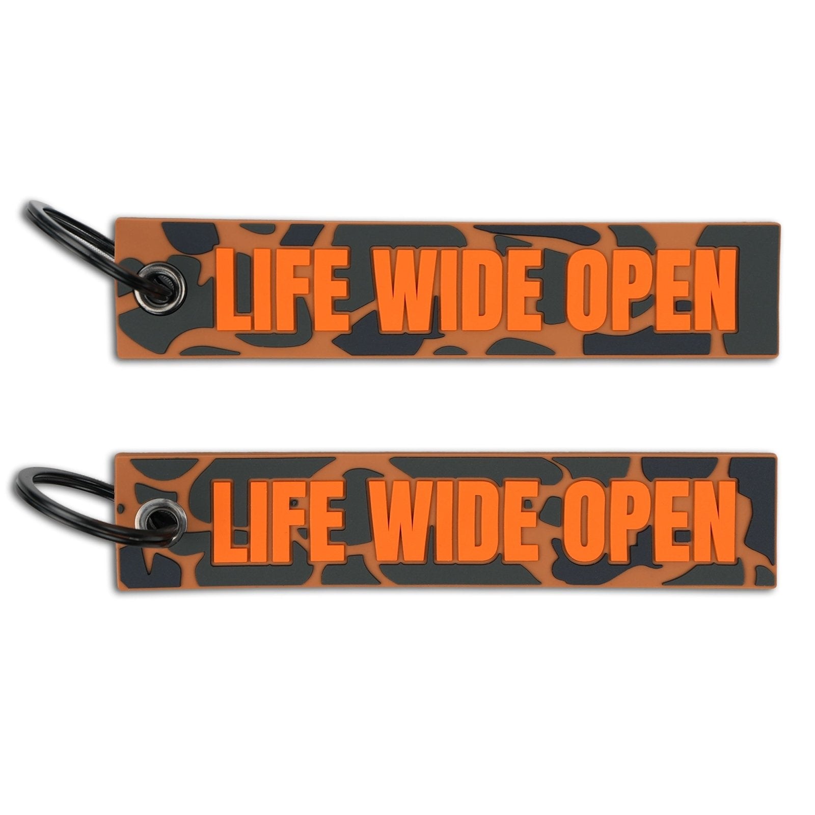 Duck Camo and Orange Rubber Jet Tag