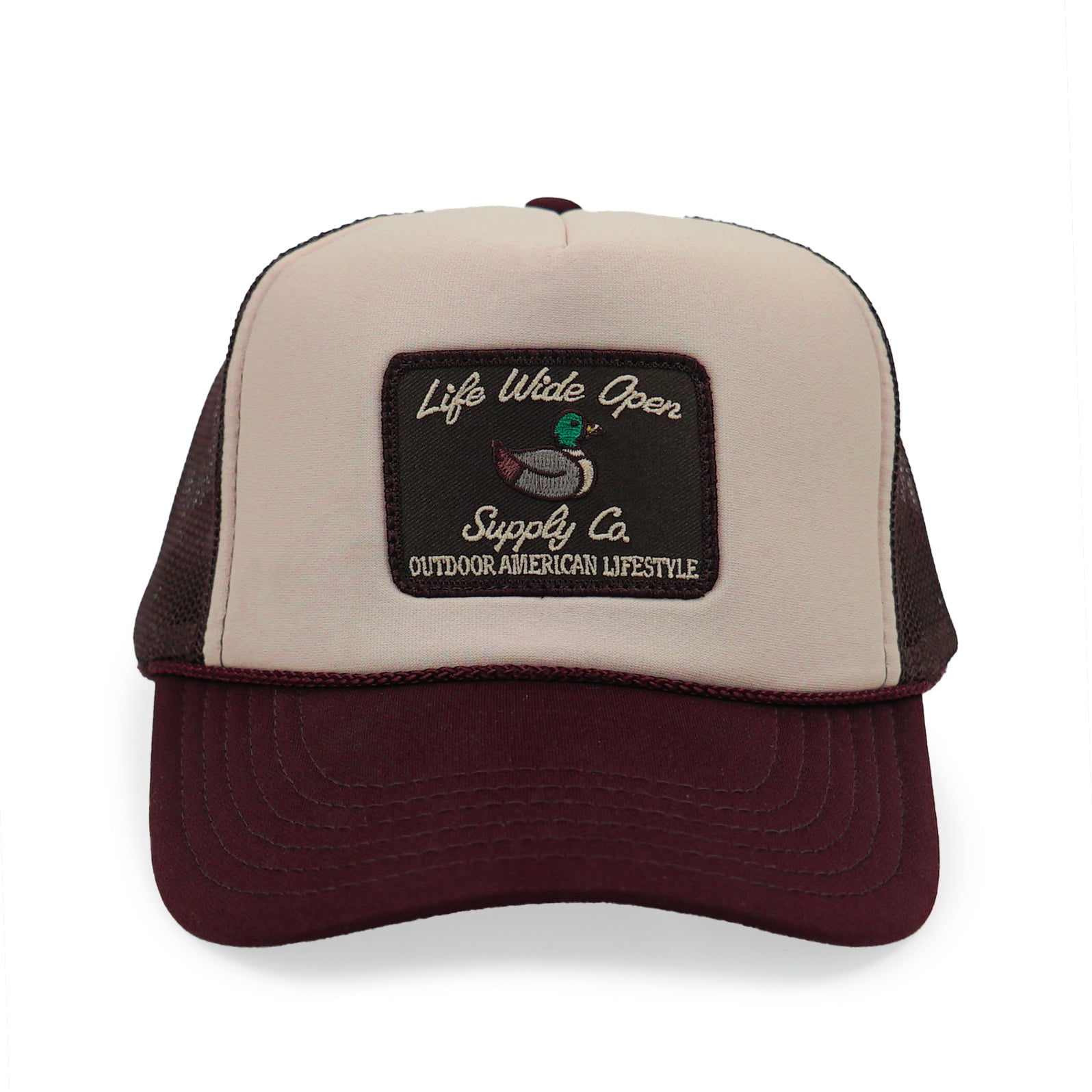 Brown and Tan Patch Trucker Hat