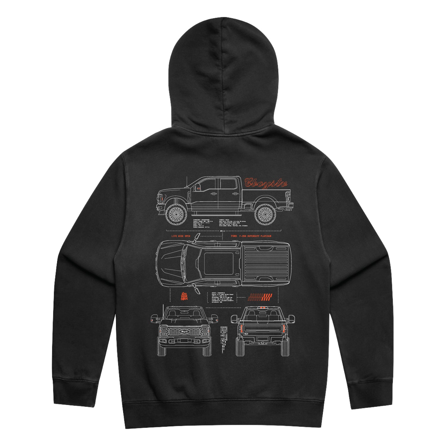 F350 Tech Spec Hoodie
