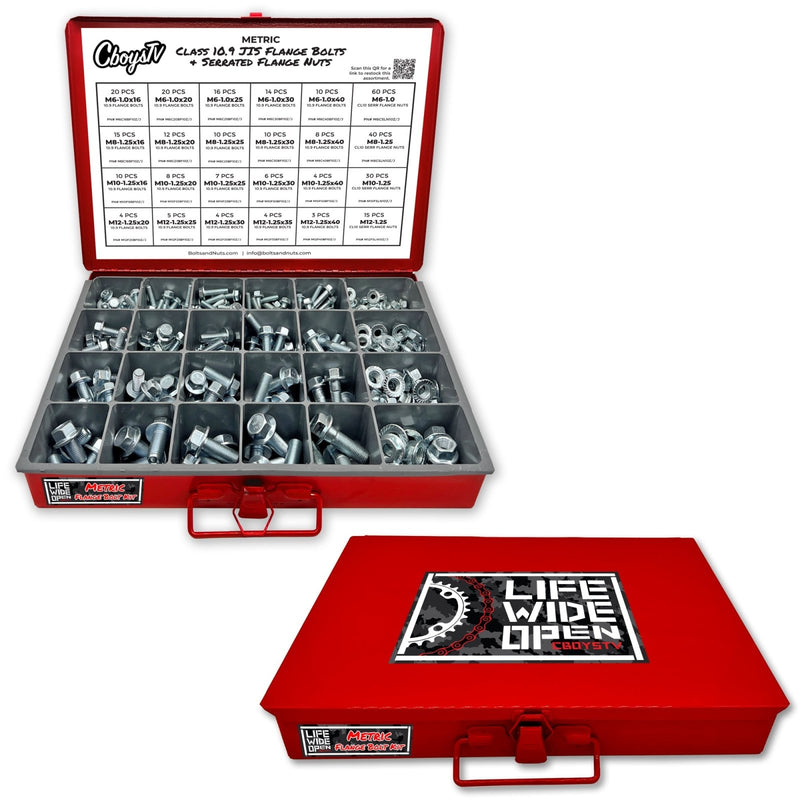Metric Flange Bolts and Nuts Kit