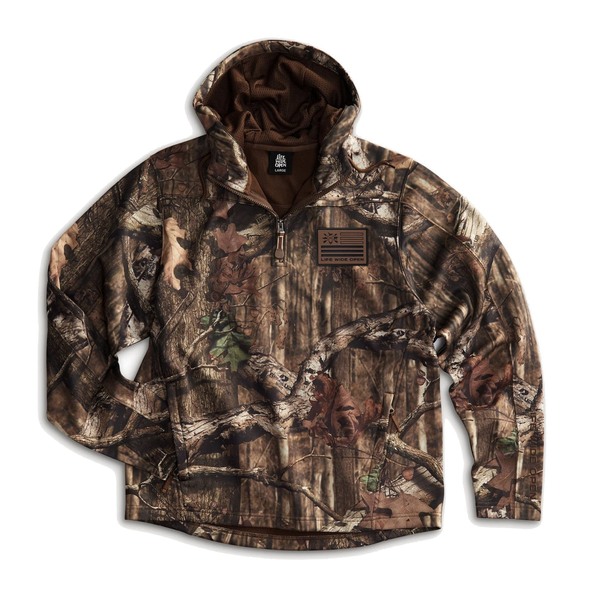 Mossy-Oak-Camo-Hoodie-Quarter- 