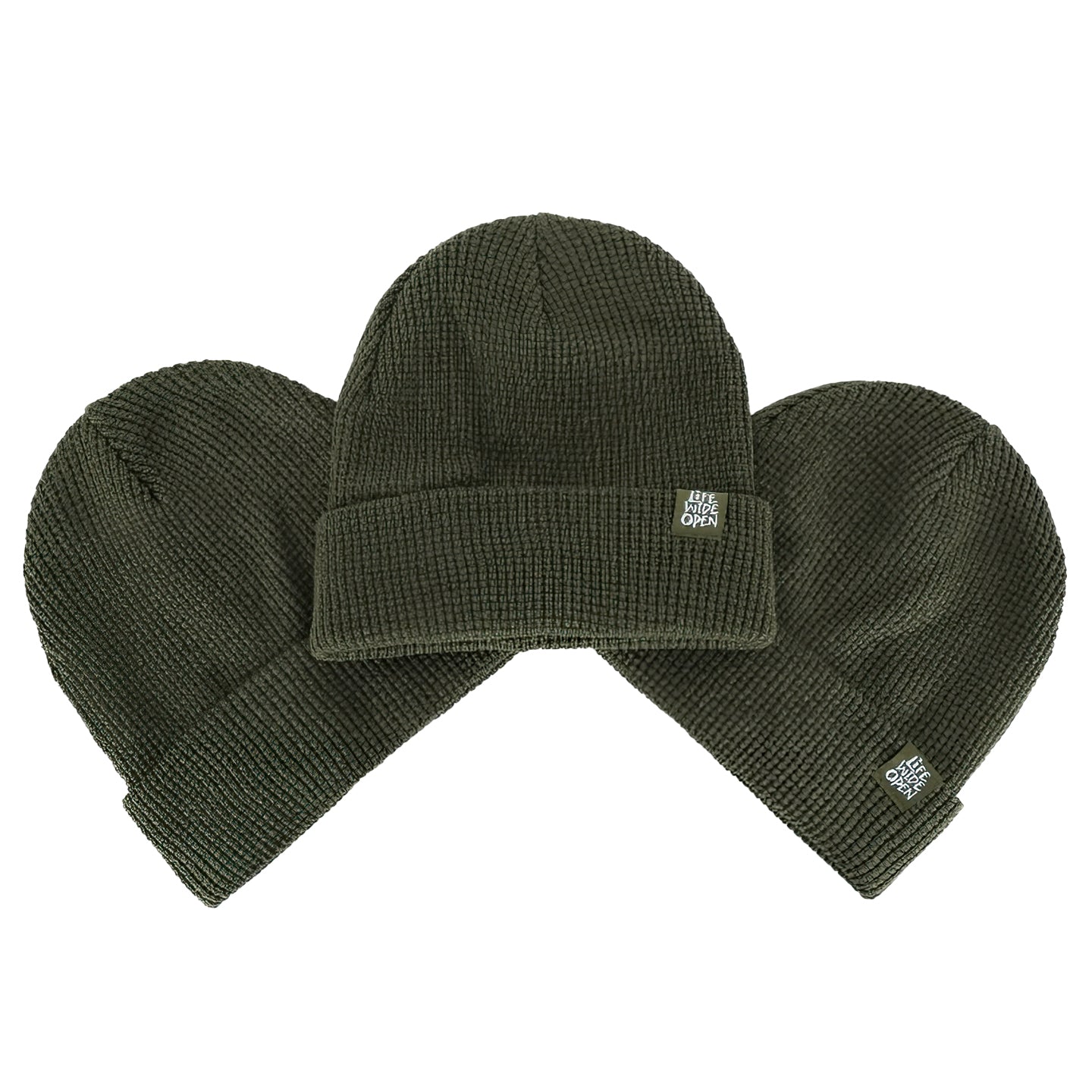 Olive Waffle LWO Beanie