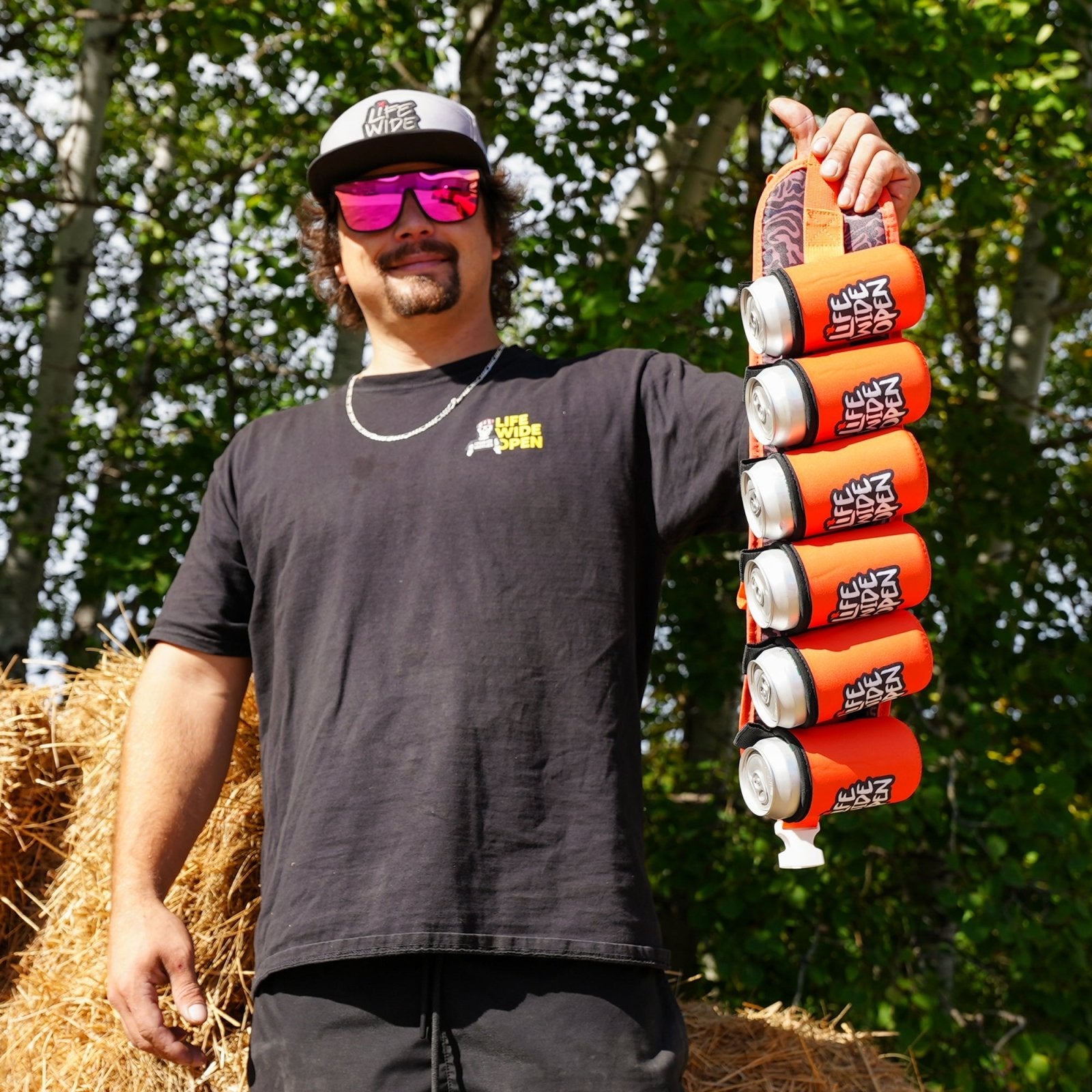 Orange Camo Beer Belt