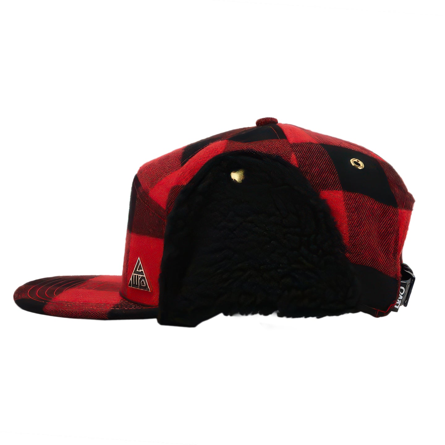 Flannel Insulated Flat Brim Flap Hat