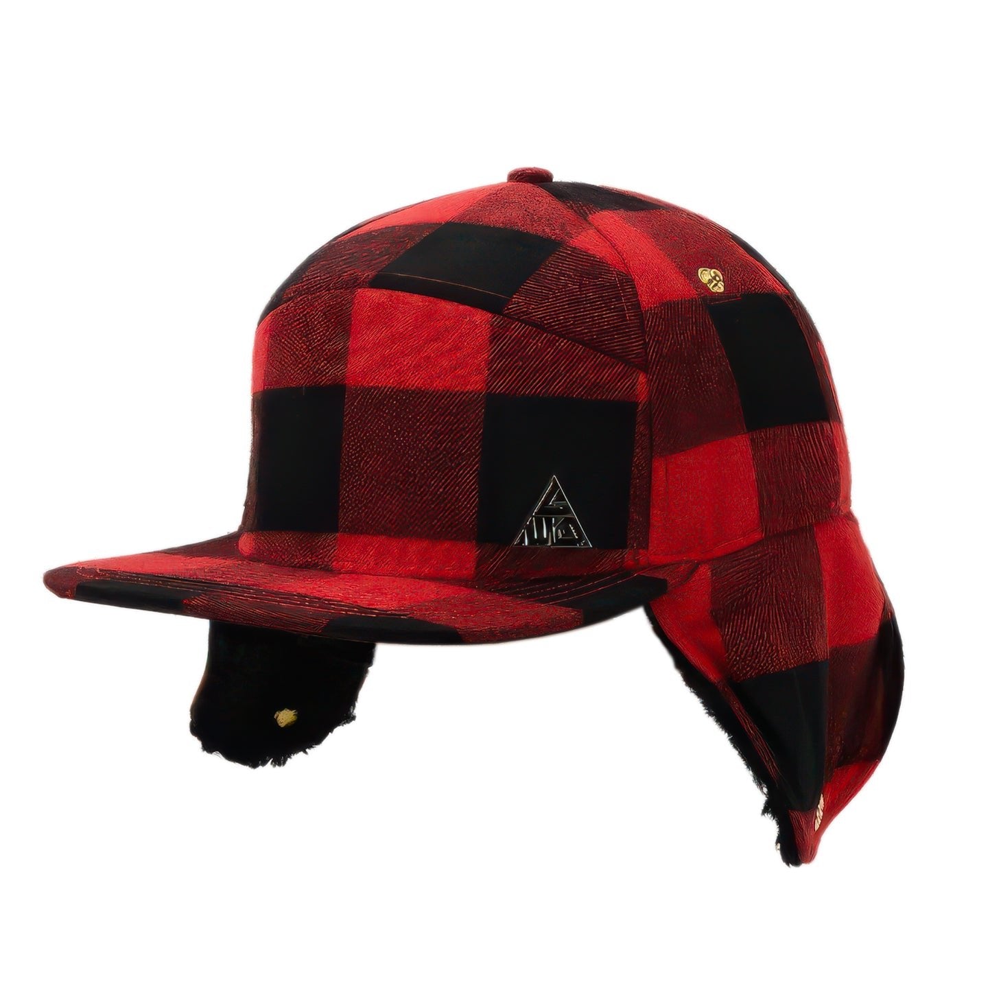 Flannel Insulated Flat Brim Flap Hat