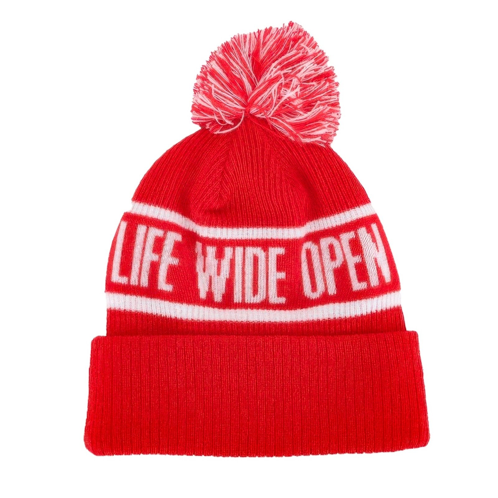 Red LWO Pom Beanie