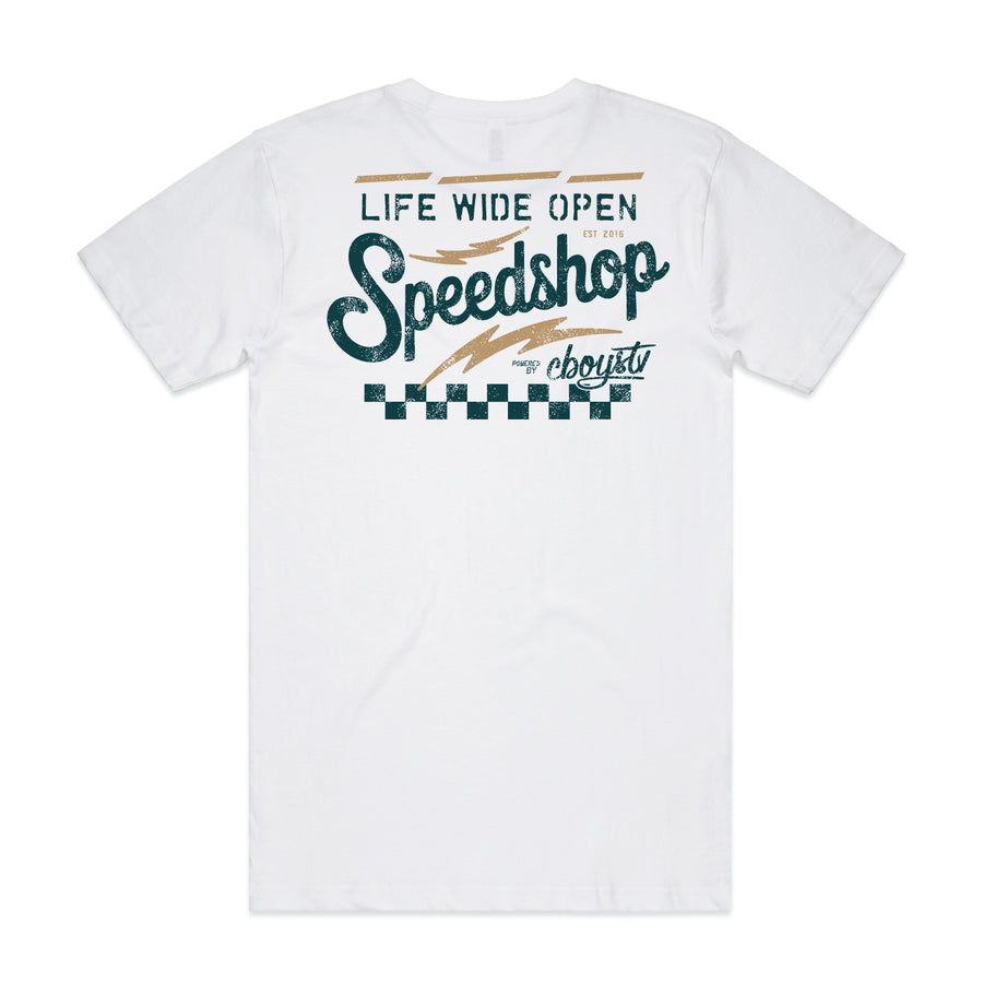 Speed Shop White Tee