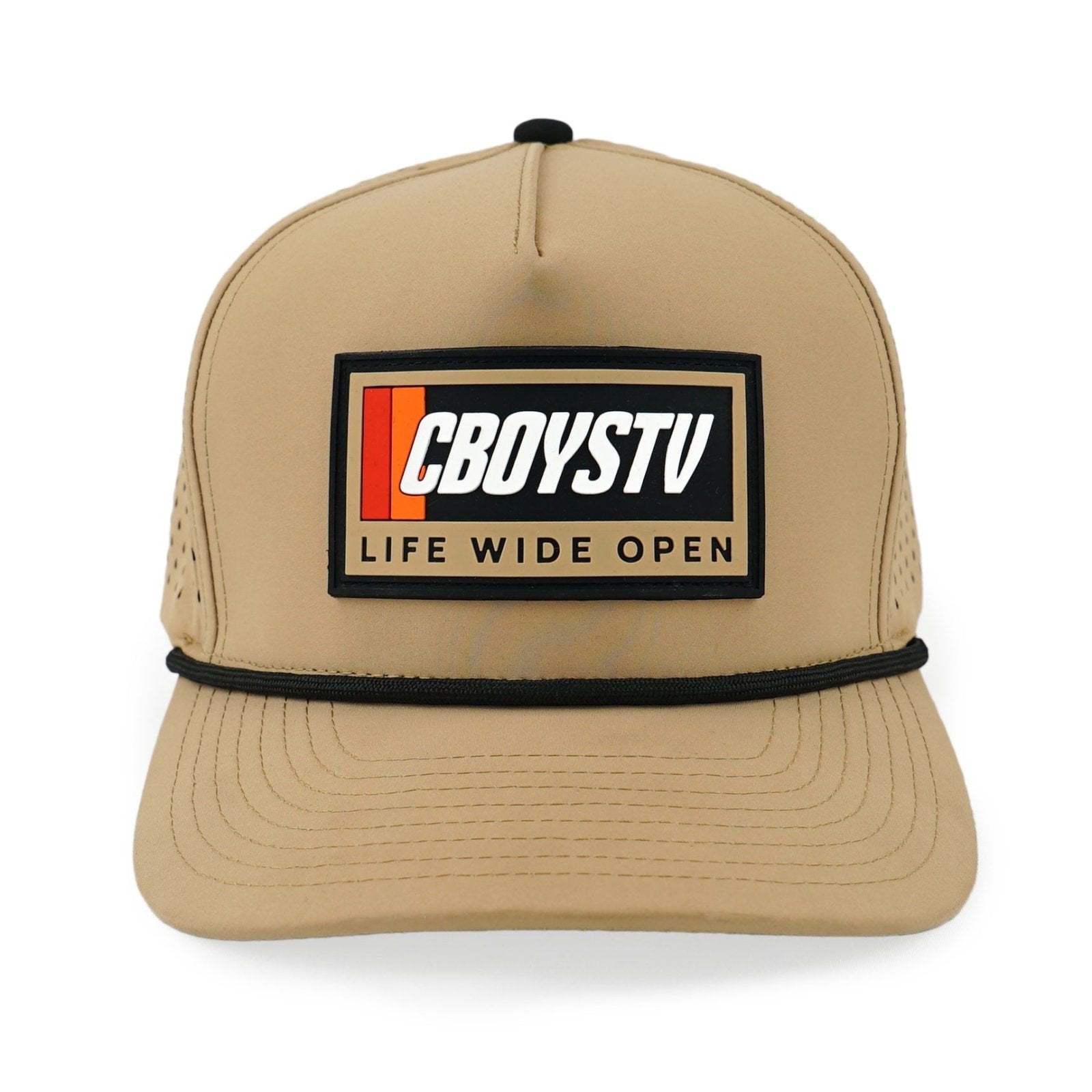 Tan/Black Rope Performance Snapback