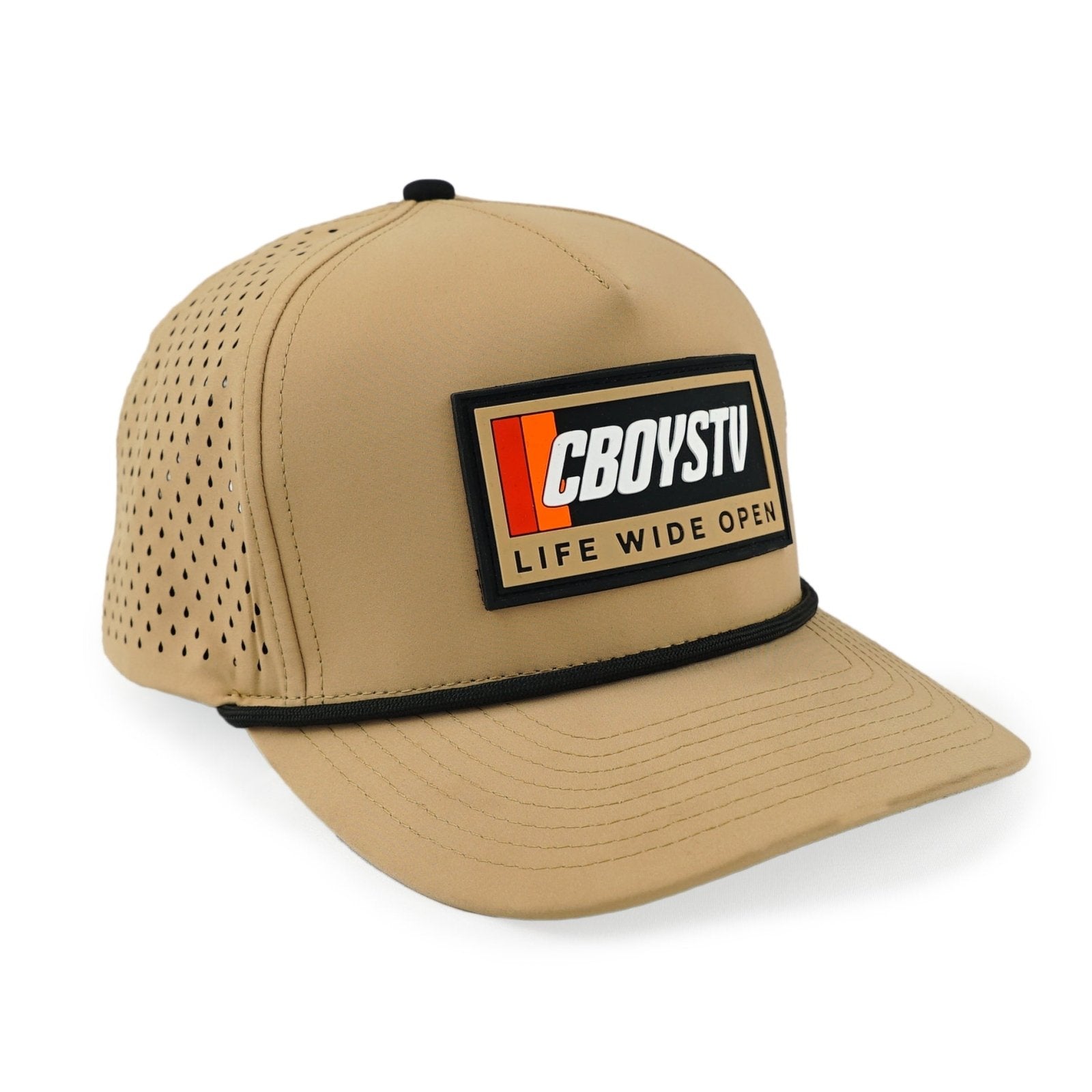 Tan/Black Rope Performance Snapback