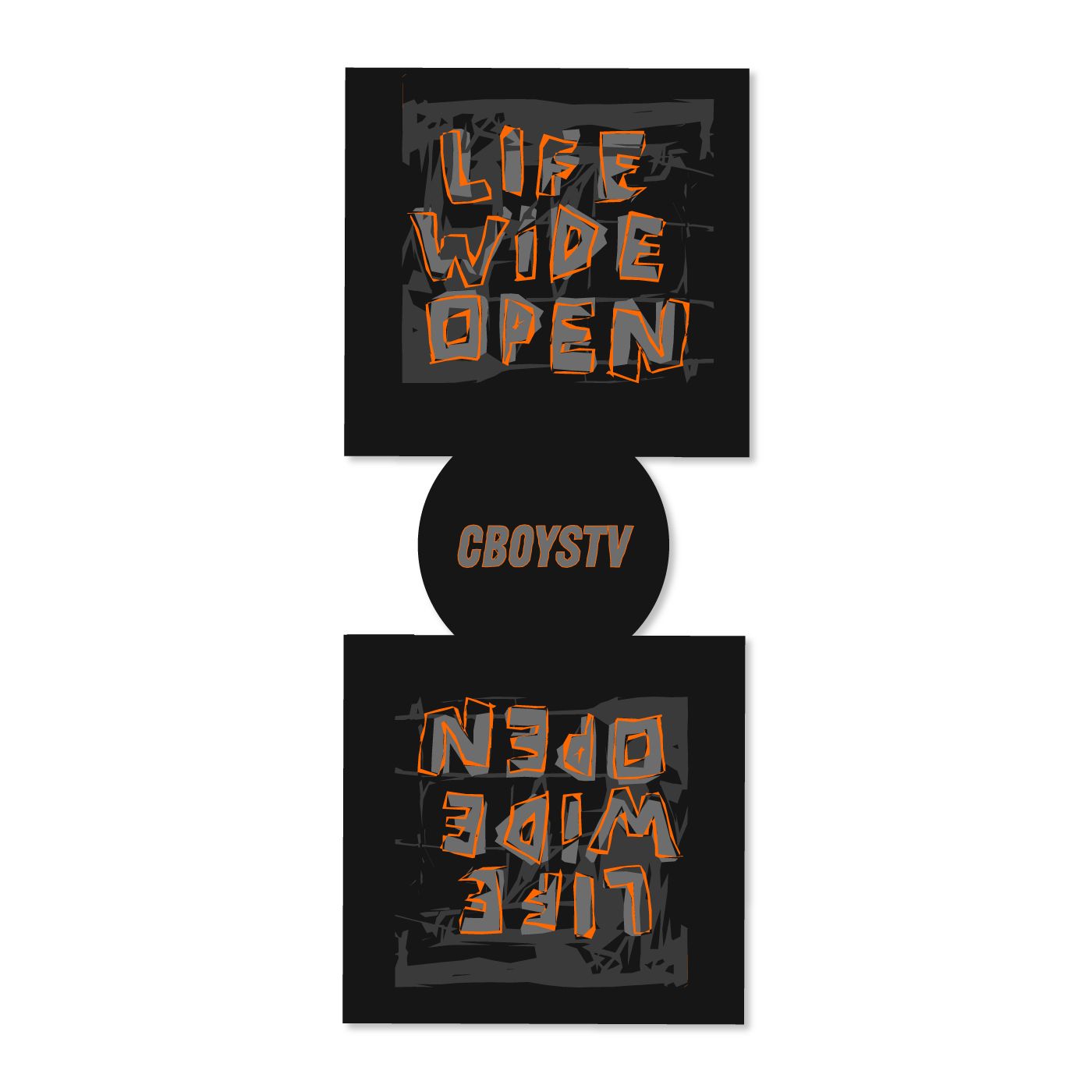 Graphic Scribbles Can Koozie