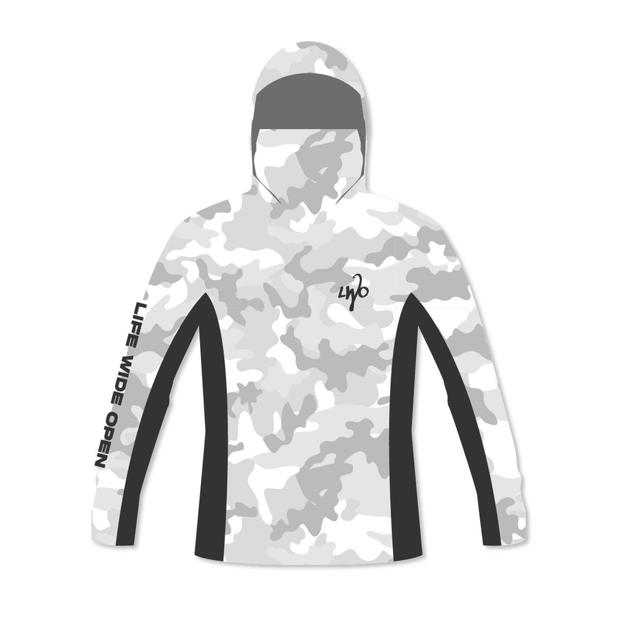 White Camo Lightweight Fishing Hoodie