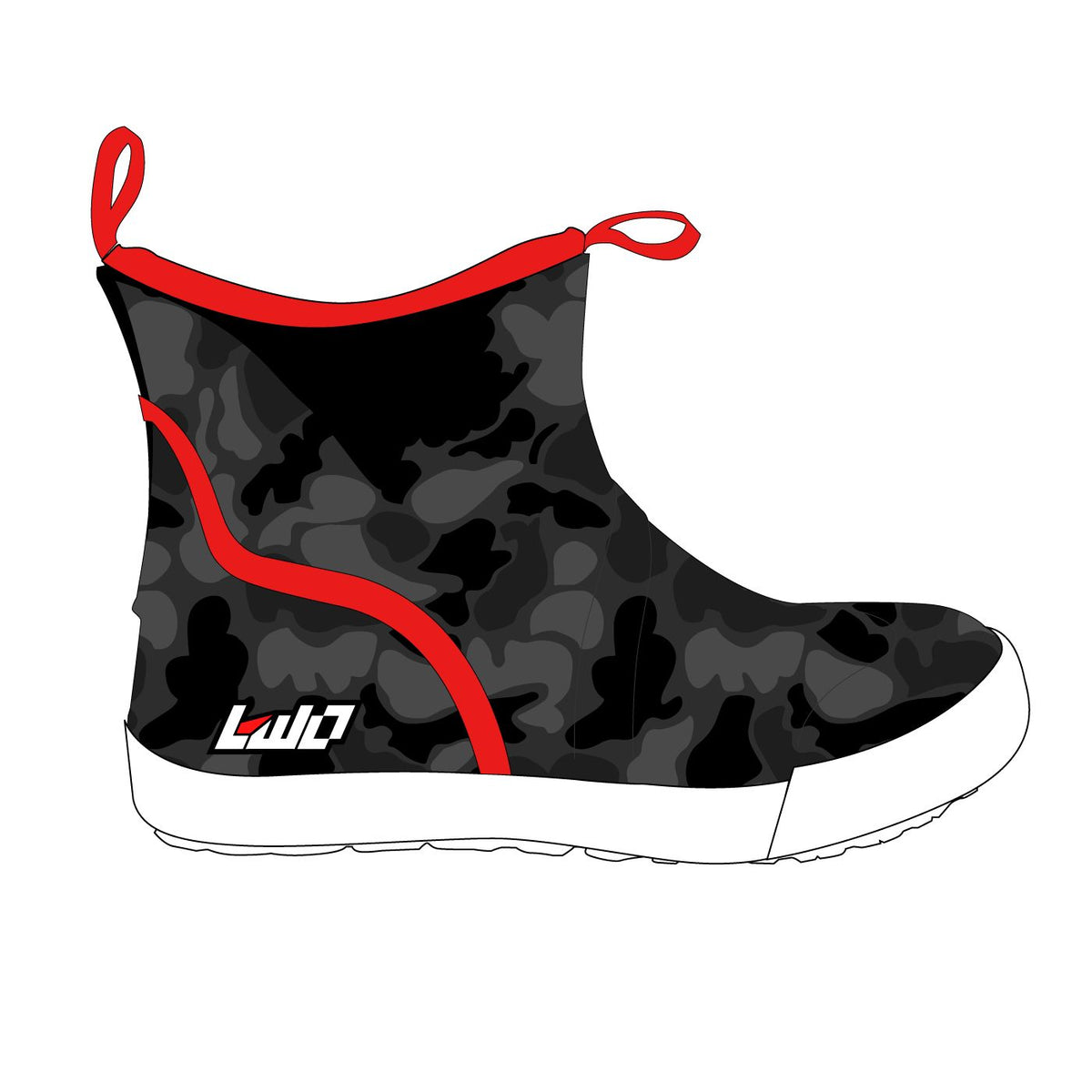 Black Camo Deck Boots