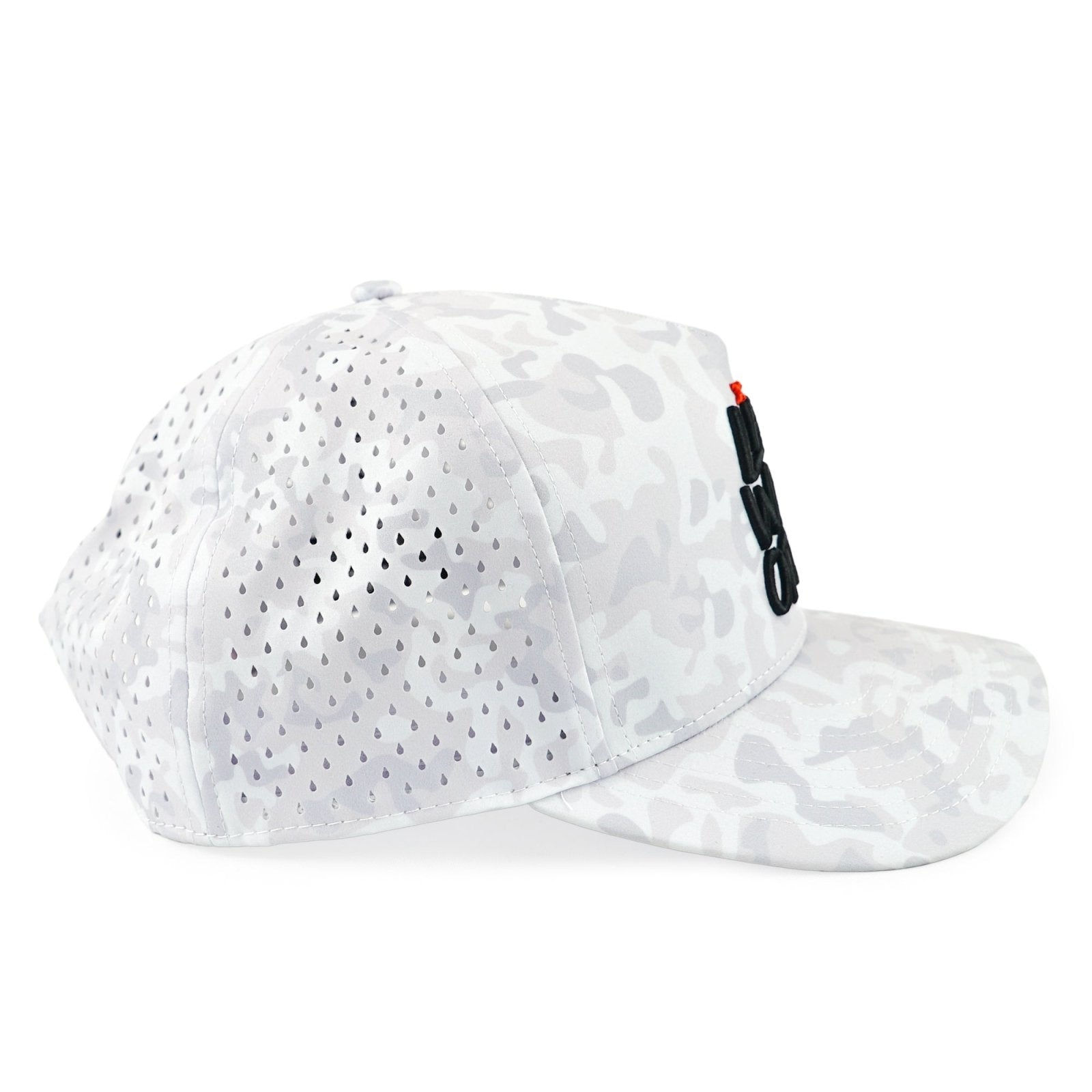 White Camo Curved Brim Snapback