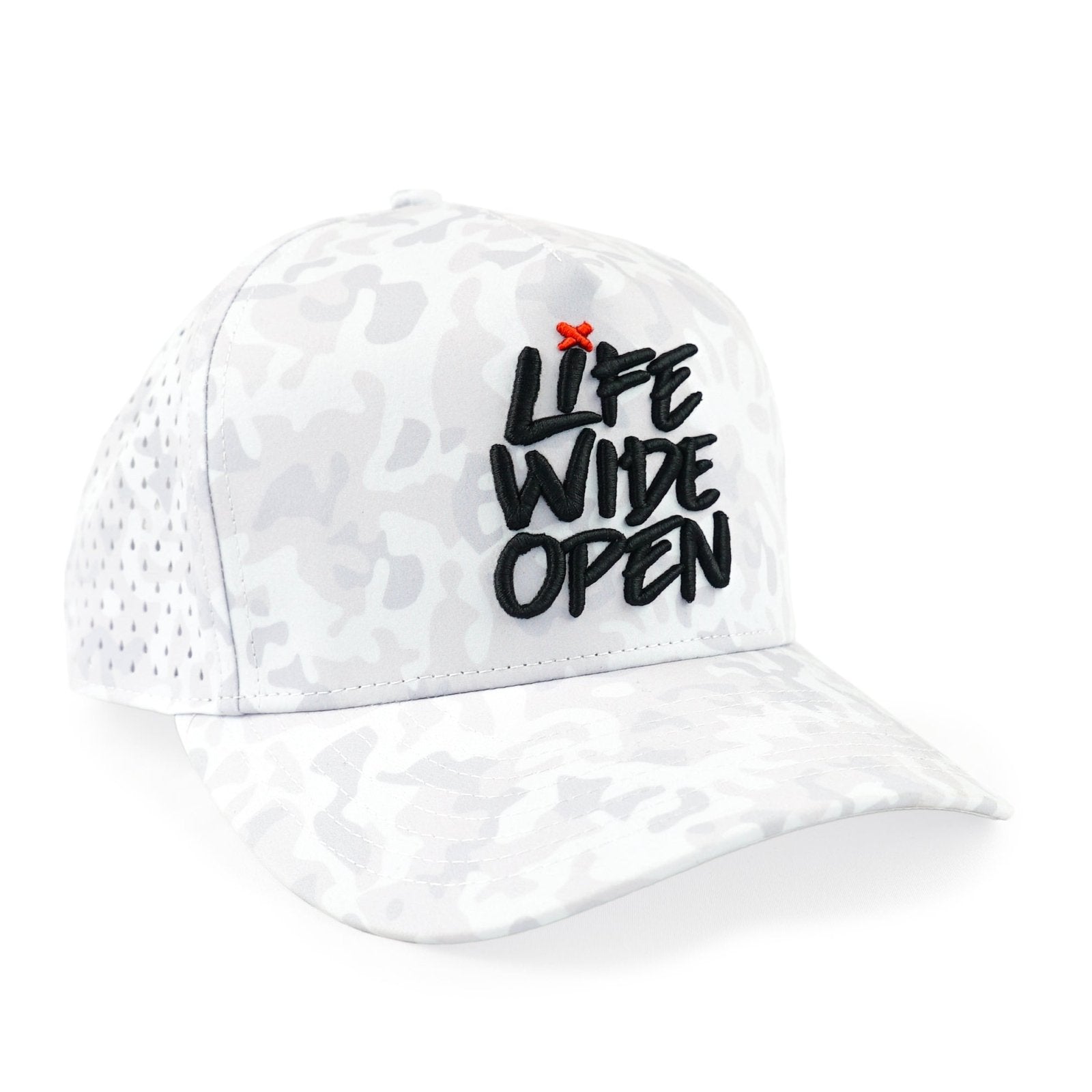 White Camo Curved Brim Snapback