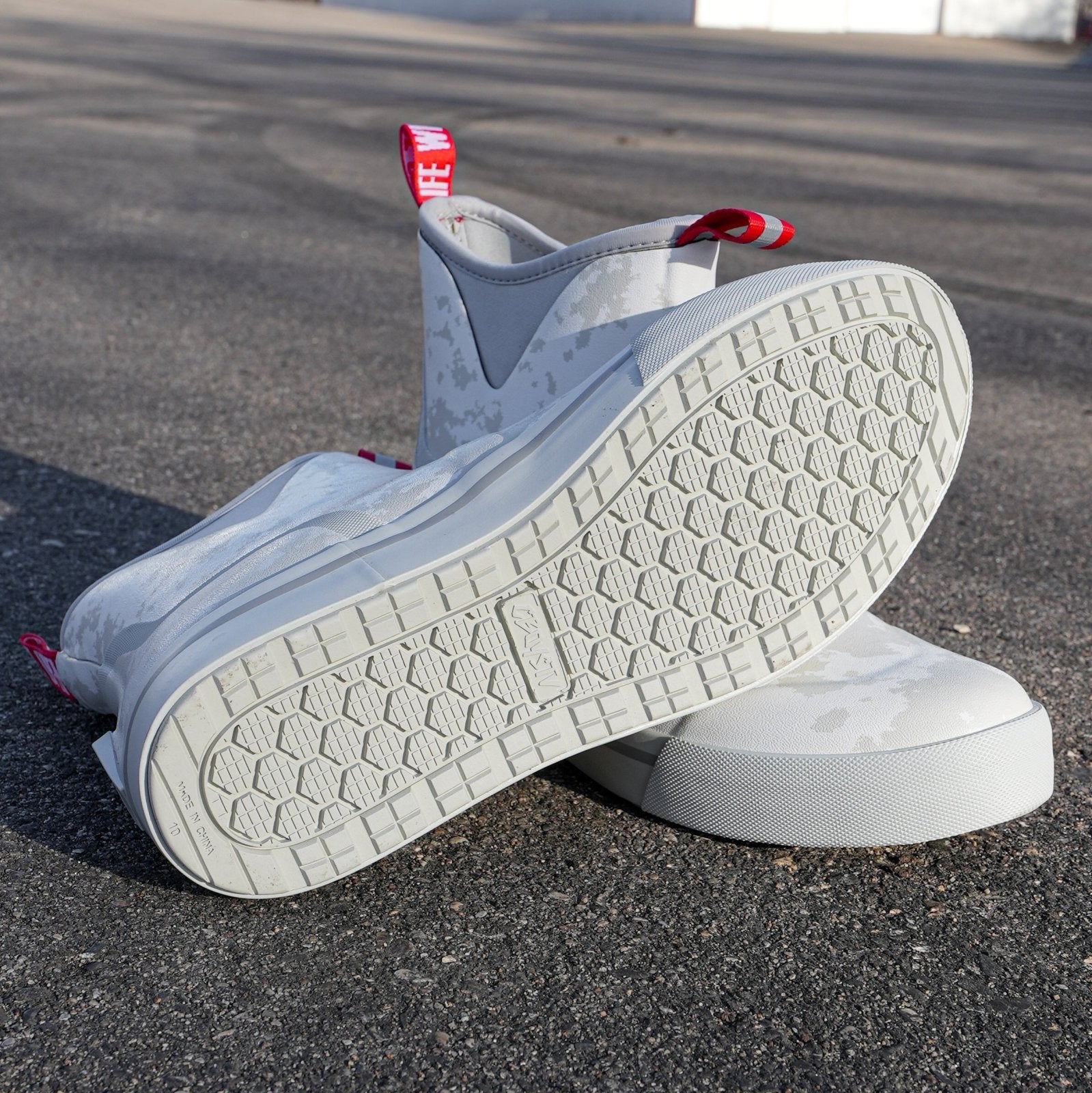 White Camo Deck Boots