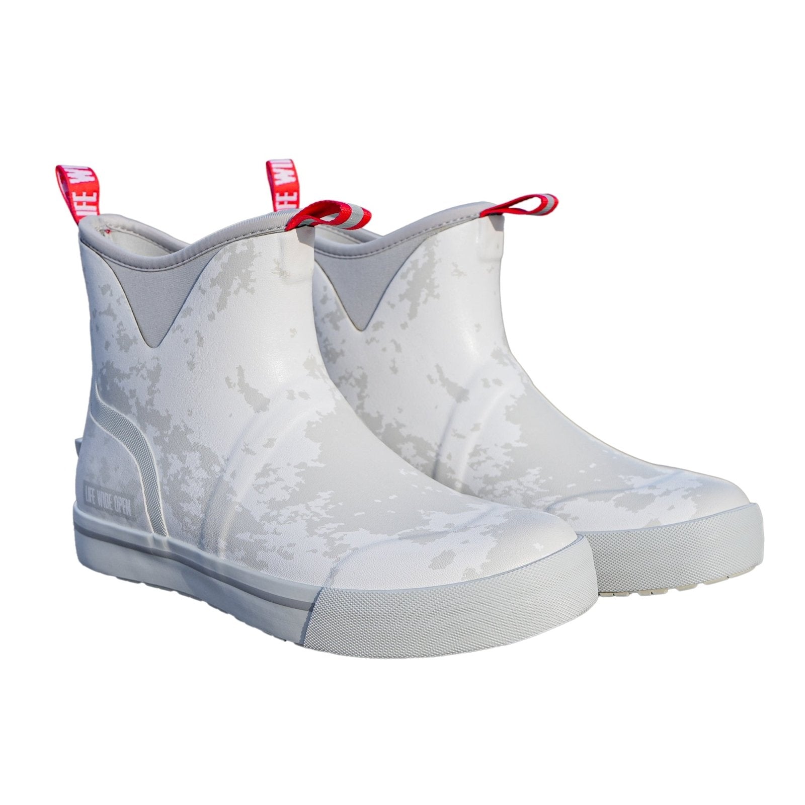 White Camo Deck Boots