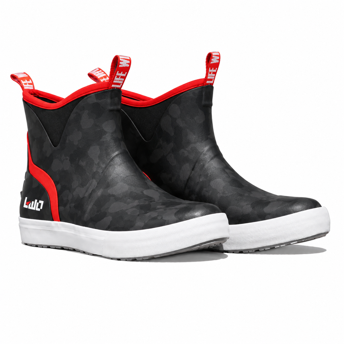 Black Camo Deck Boots