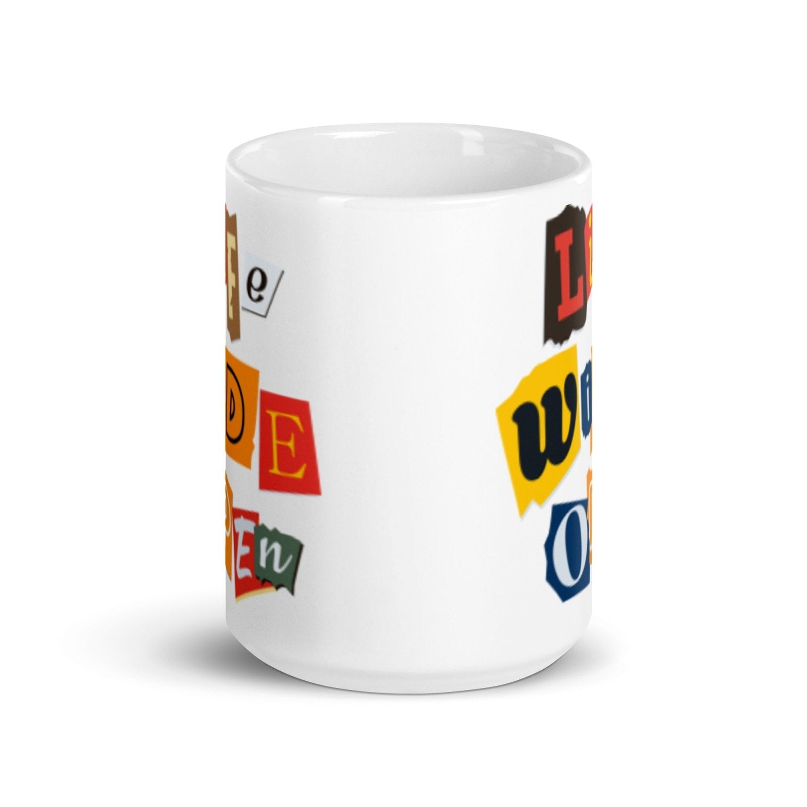 Ransom Note White glossy mug