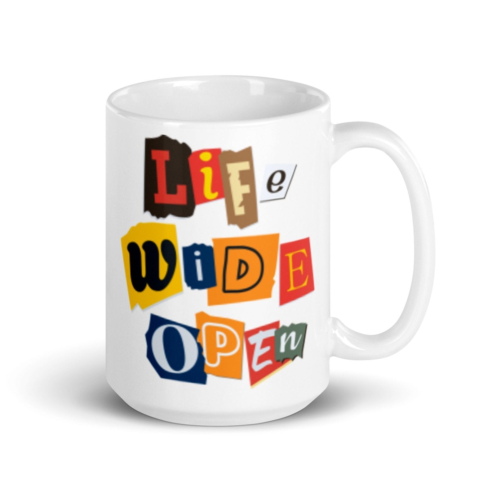 Ransom Note White glossy mug