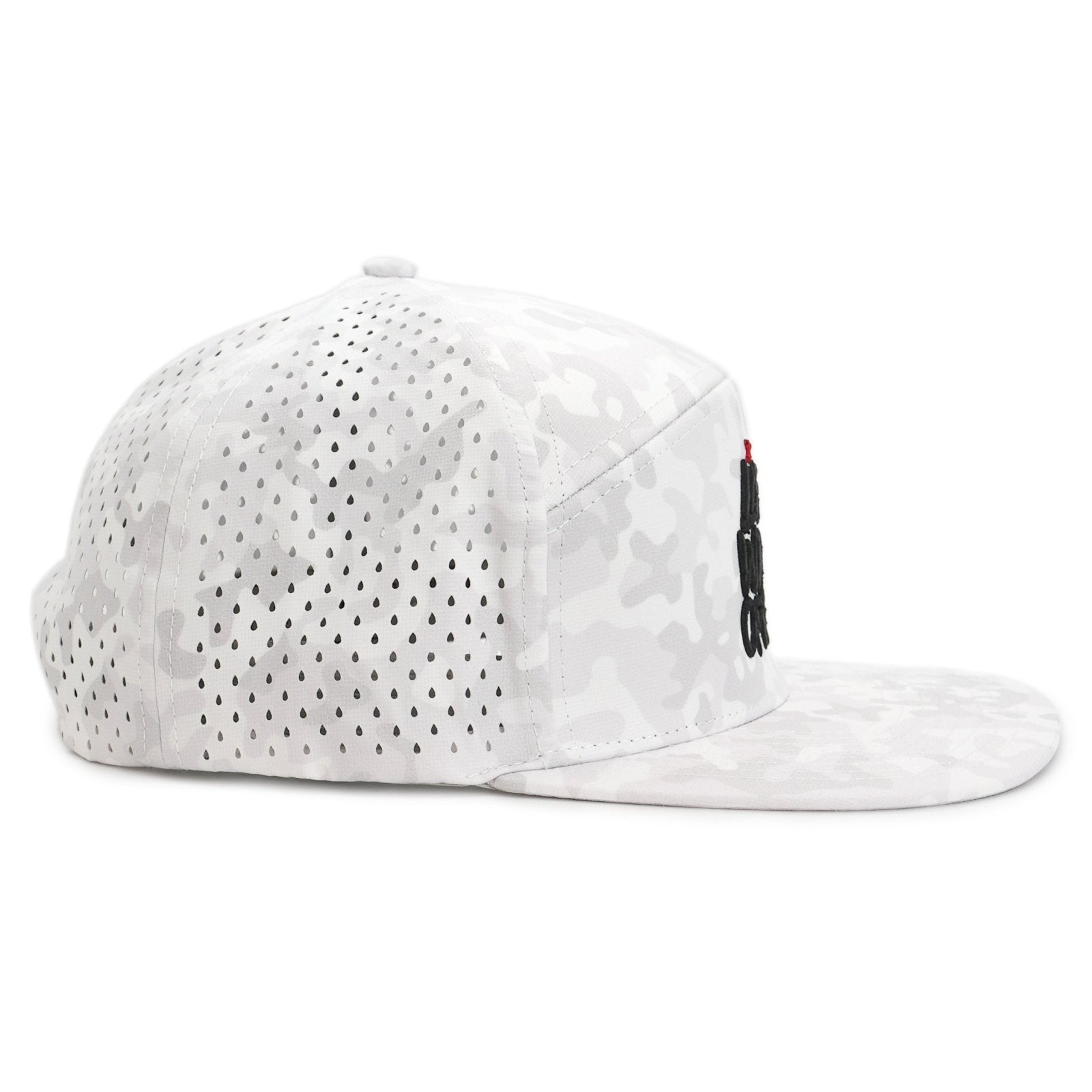 White Camo 3D Flat Brim Hat